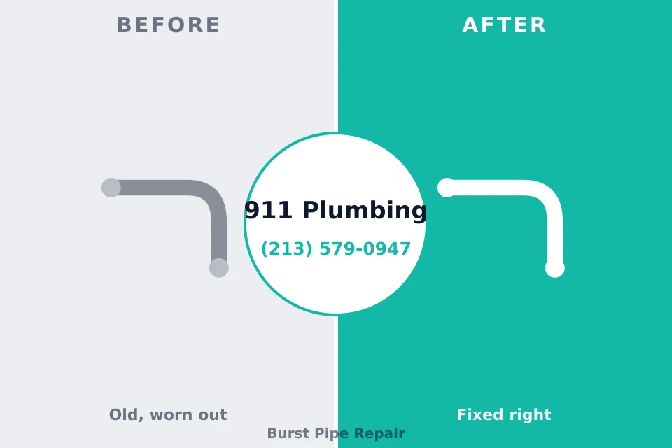 Before and after: plumbing company Orient, NY